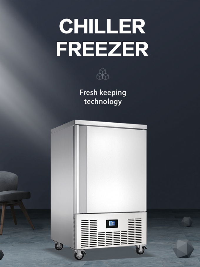 15 Trays Blast Freezer Chiller Fast Freezing , 1500w Commercial Blast Chiller 0