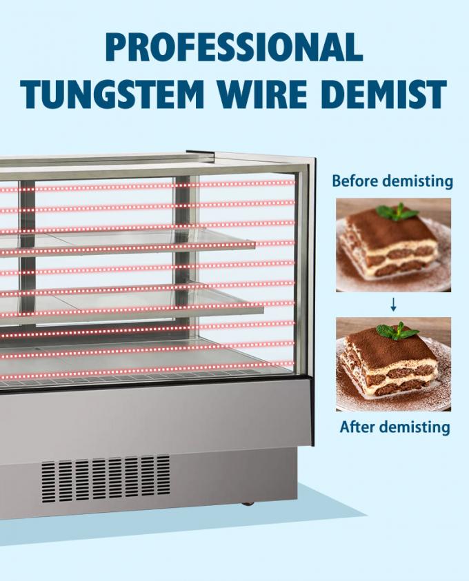 R600a Cake Display Showcase Countertop Desktop Refrigerated Cake Display 4