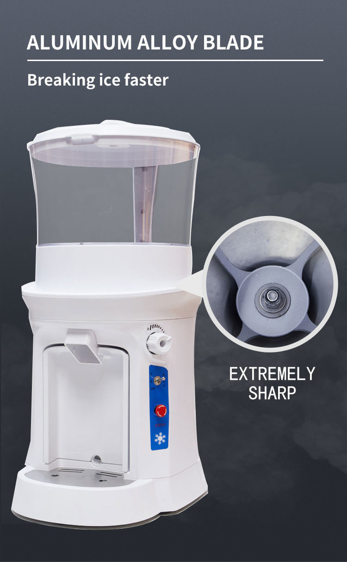 Adjustable Desktop Commercial Ice Shaver Snow Cone Machine 320rpm Ice Crusher Electric Machine 5