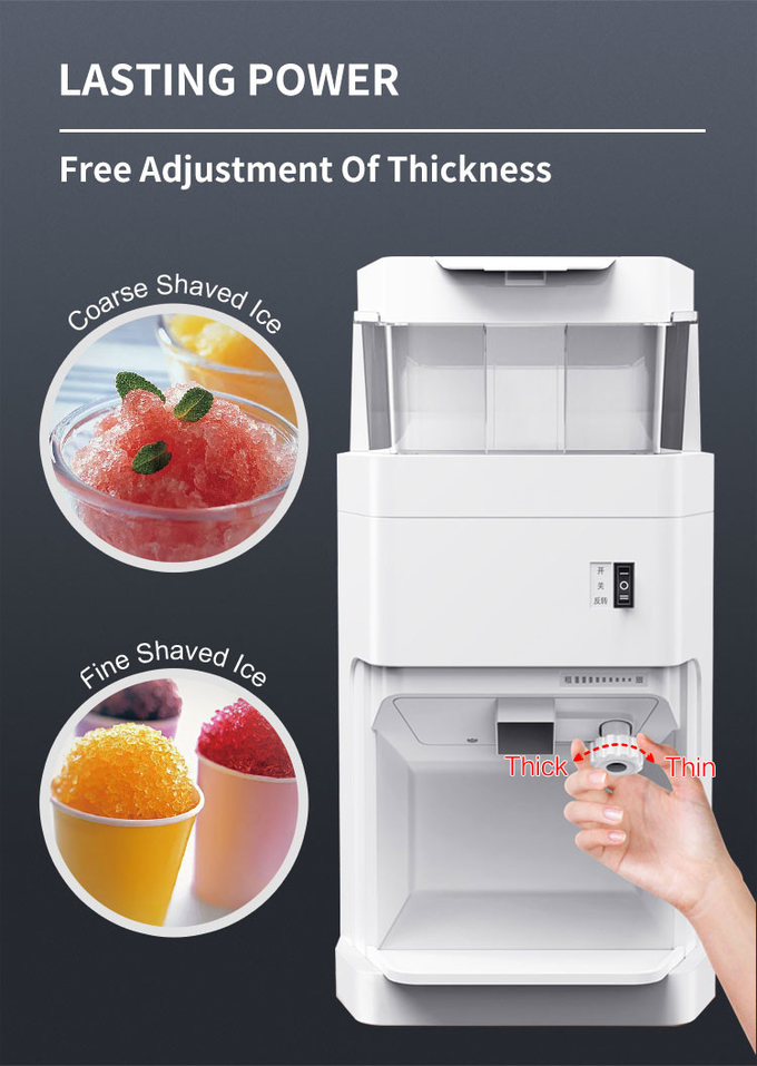 6l Countertop Electric Ice Crusher 400kgs/H , 320rpm Snow Cone Ice Crusher 0