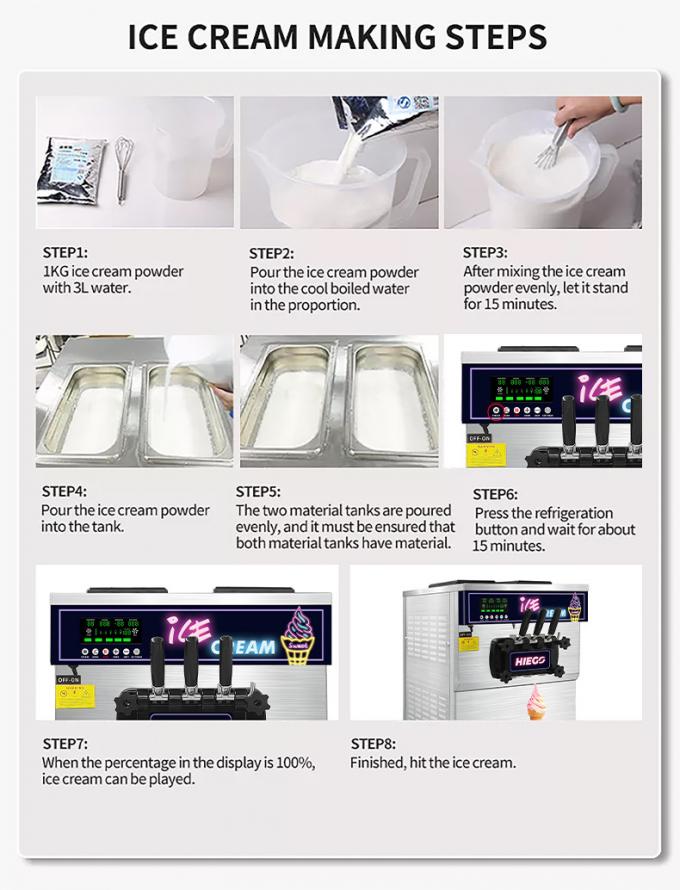 Mobile Gelato Maker Commercial 36l Hotel Commercial Ice Cream Machine 10